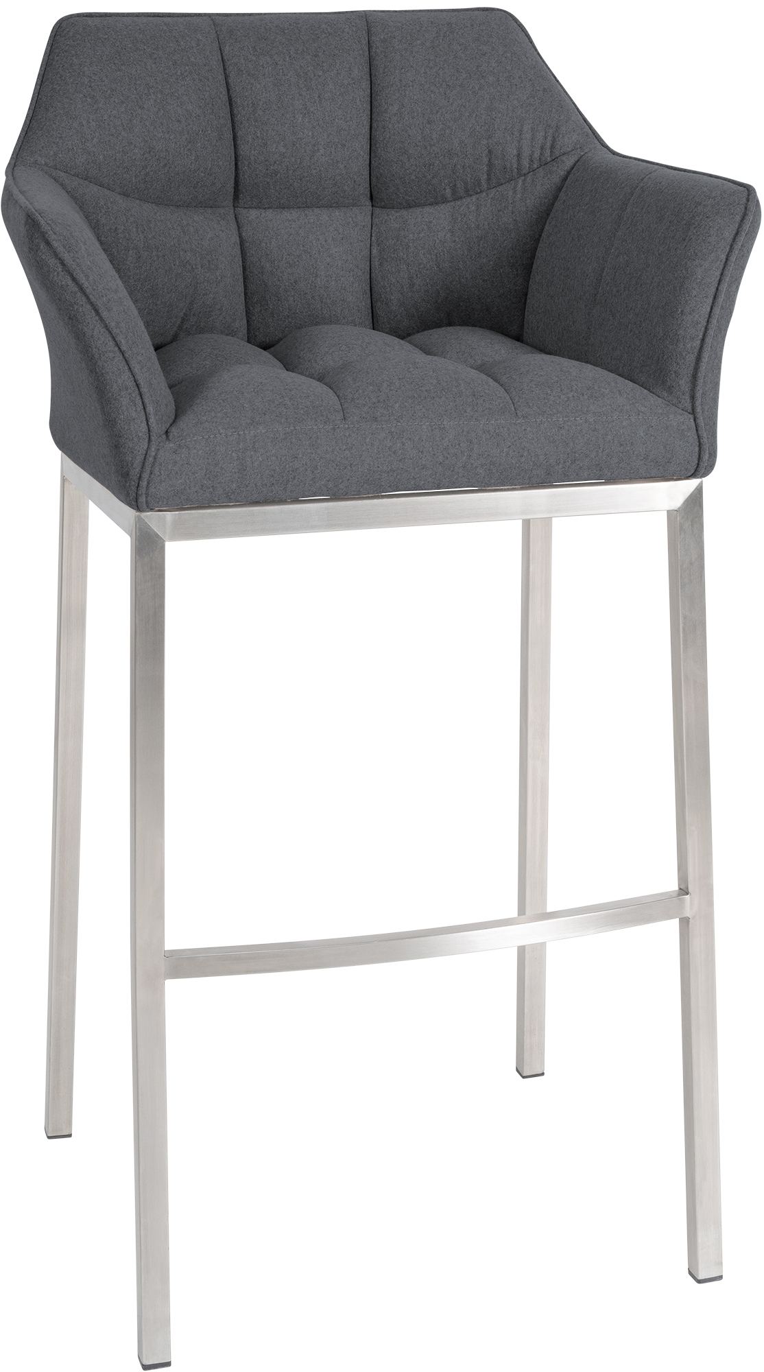 Taburete de Bar Damaso con Fieltro y Base de Cuatro Patas